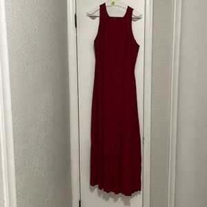 Long red dress
